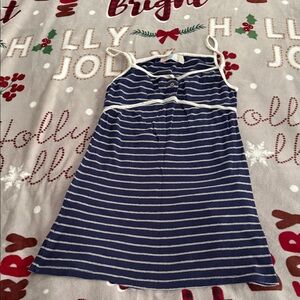 Navy and White Striped Dress